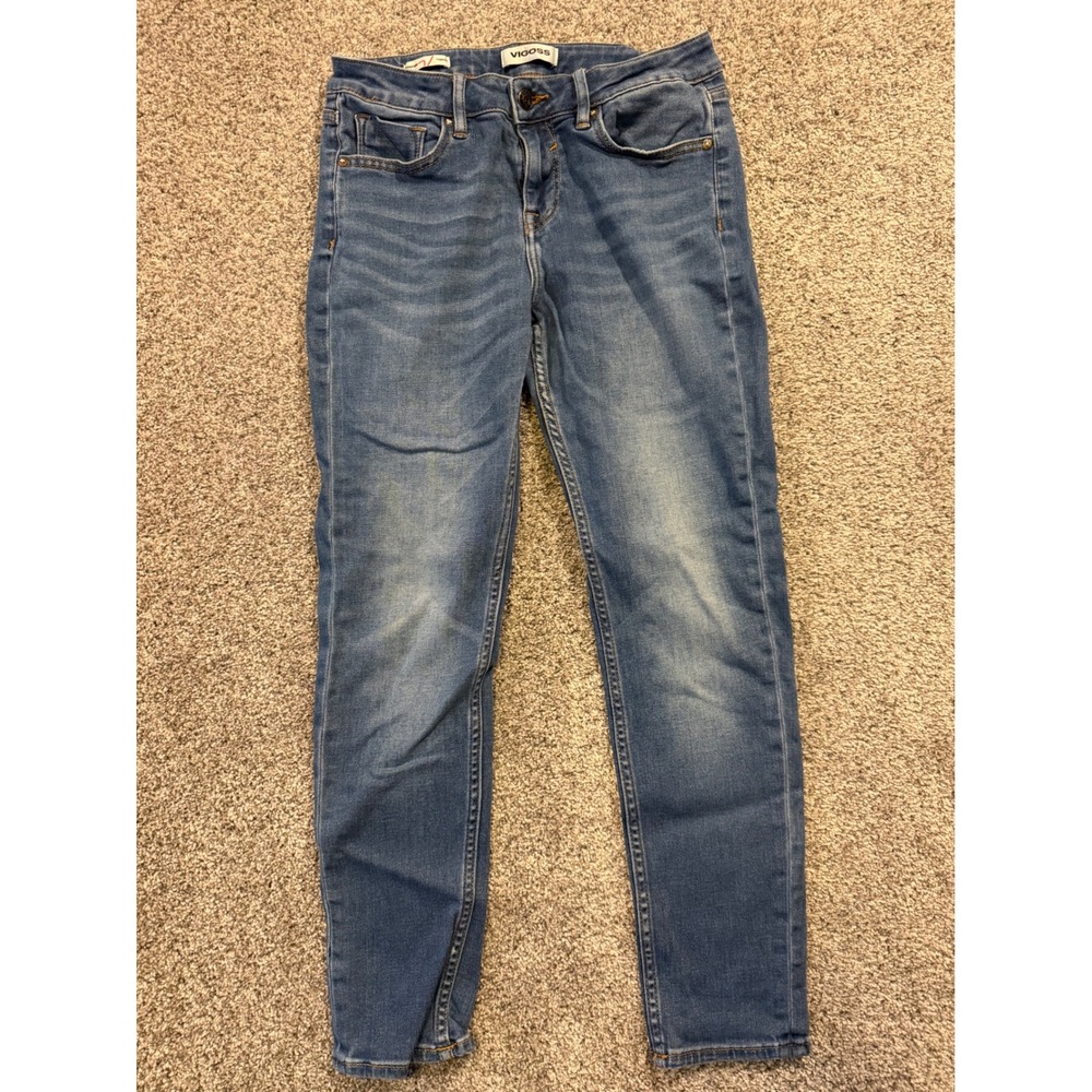 Vigoss Jeans Womens 28 Blue Thompson Tomboy Medium Wash Stretch Denim Slim Leg